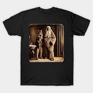 Christmas cat Bigfoot T-Shirt